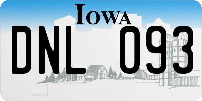IA license plate DNL093