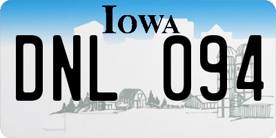 IA license plate DNL094