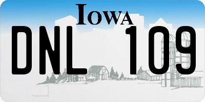IA license plate DNL109