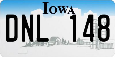 IA license plate DNL148
