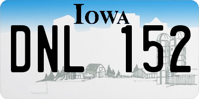 IA license plate DNL152
