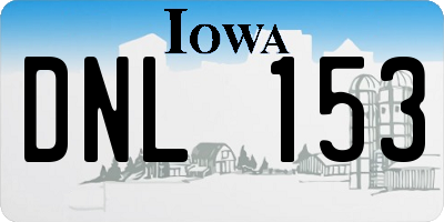 IA license plate DNL153