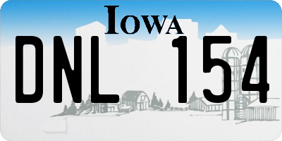 IA license plate DNL154