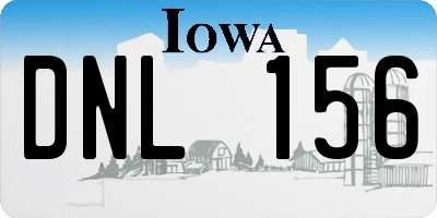 IA license plate DNL156