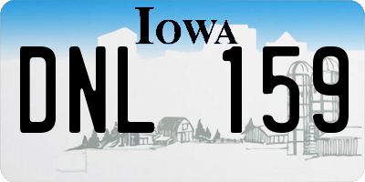 IA license plate DNL159