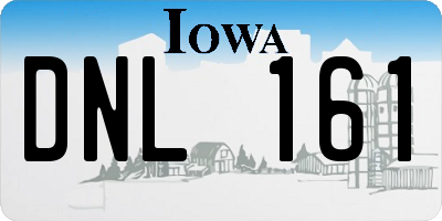IA license plate DNL161