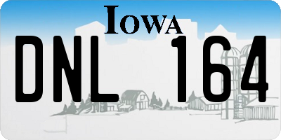 IA license plate DNL164