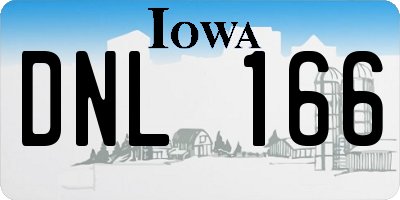 IA license plate DNL166