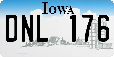 IA license plate DNL176