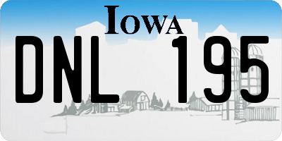 IA license plate DNL195