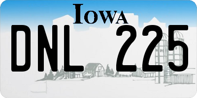 IA license plate DNL225