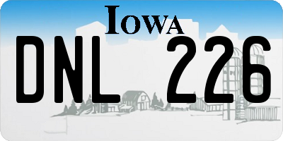 IA license plate DNL226