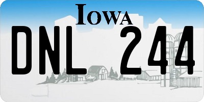 IA license plate DNL244