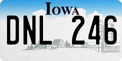 IA license plate DNL246