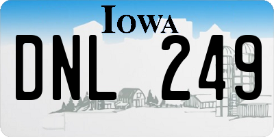 IA license plate DNL249