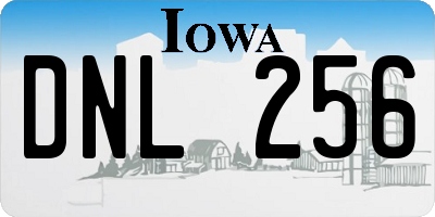 IA license plate DNL256