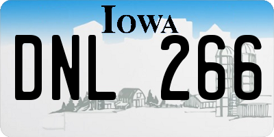 IA license plate DNL266