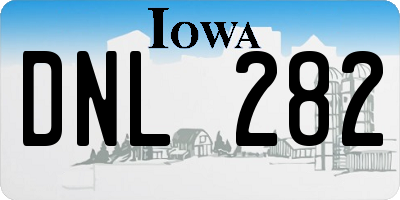 IA license plate DNL282