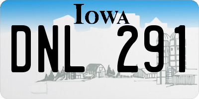 IA license plate DNL291