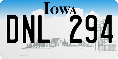 IA license plate DNL294