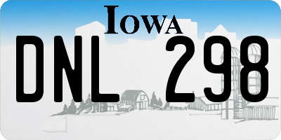 IA license plate DNL298