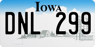 IA license plate DNL299