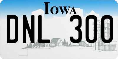 IA license plate DNL300
