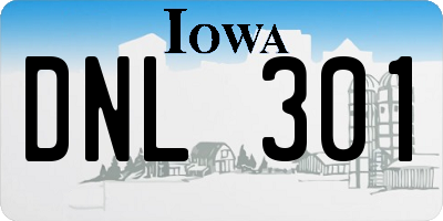 IA license plate DNL301