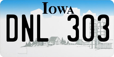 IA license plate DNL303