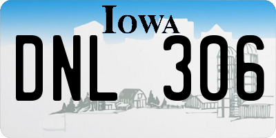IA license plate DNL306