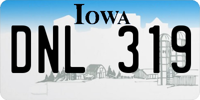 IA license plate DNL319