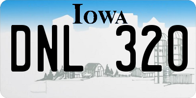 IA license plate DNL320