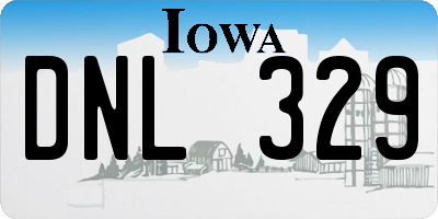 IA license plate DNL329