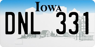 IA license plate DNL331