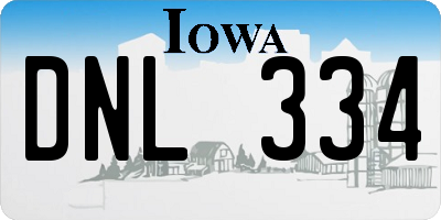 IA license plate DNL334