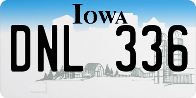 IA license plate DNL336