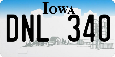 IA license plate DNL340