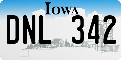 IA license plate DNL342