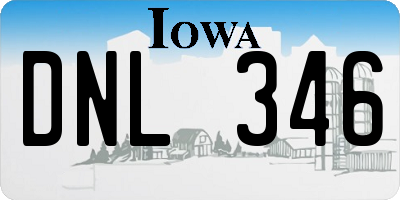 IA license plate DNL346