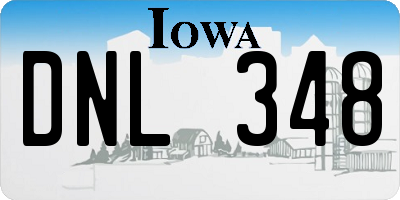 IA license plate DNL348