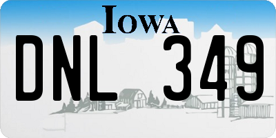 IA license plate DNL349