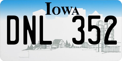 IA license plate DNL352