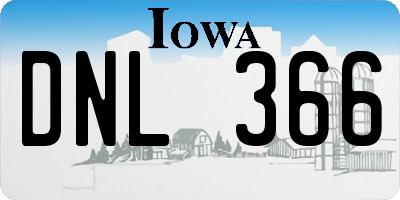 IA license plate DNL366