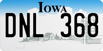 IA license plate DNL368