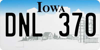 IA license plate DNL370