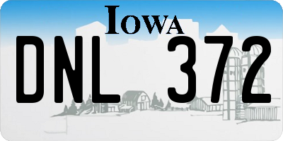 IA license plate DNL372