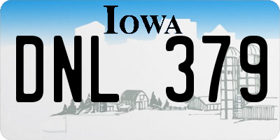 IA license plate DNL379