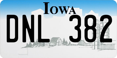 IA license plate DNL382