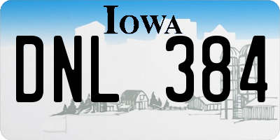 IA license plate DNL384
