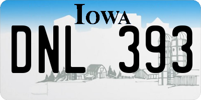 IA license plate DNL393